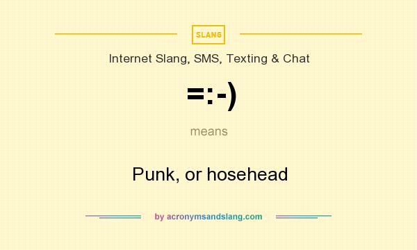 What does =:-) mean? It stands for Punk, or hosehead