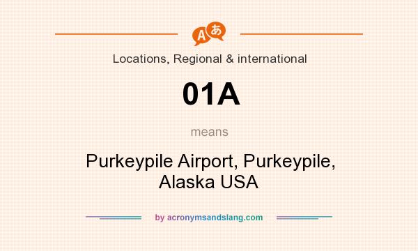 What does 01A mean? It stands for Purkeypile Airport, Purkeypile, Alaska USA