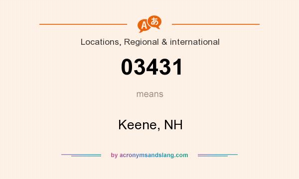 What does 03431 mean? It stands for Keene, NH