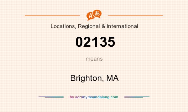 What does 02135 mean? It stands for Brighton, MA