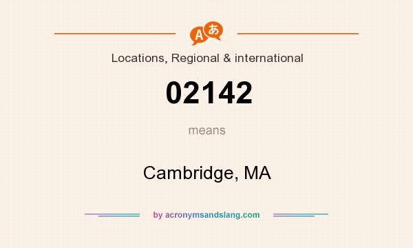What does 02142 mean? It stands for Cambridge, MA