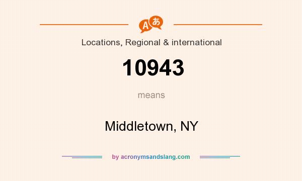 What does 10943 mean? It stands for Middletown, NY