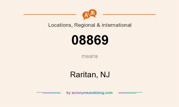 What does 08869 mean? It stands for Raritan, NJ