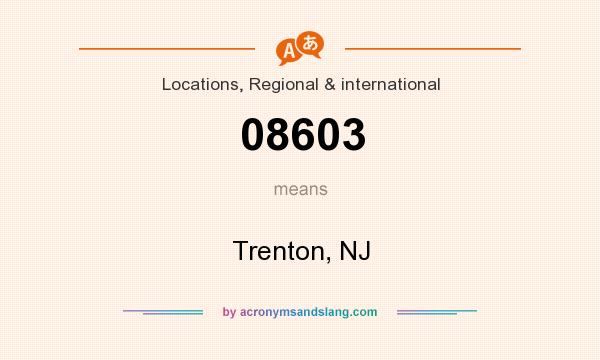 What does 08603 mean? It stands for Trenton, NJ