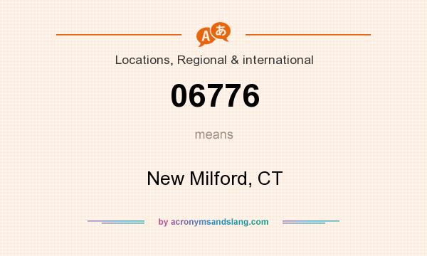 What does 06776 mean? It stands for New Milford, CT