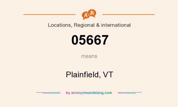 What does 05667 mean? It stands for Plainfield, VT