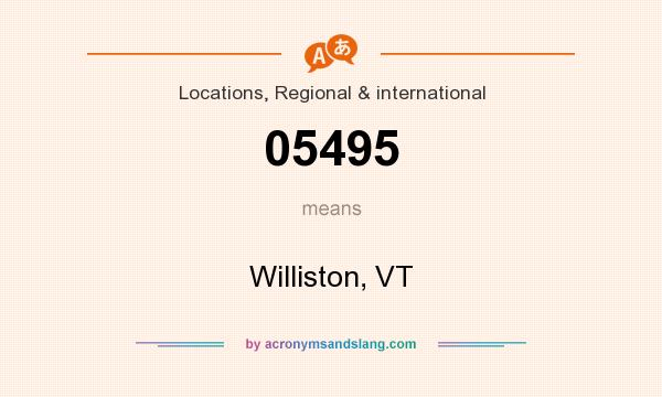 What does 05495 mean? It stands for Williston, VT