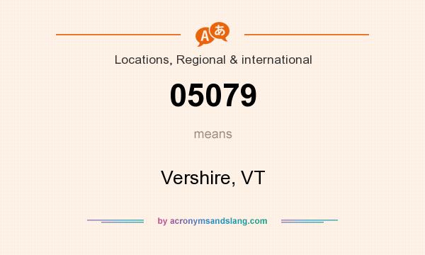 What does 05079 mean? It stands for Vershire, VT