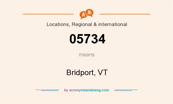 What does 05734 mean? It stands for Bridport, VT