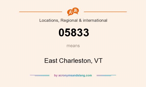 What does 05833 mean? It stands for East Charleston, VT