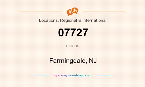 What does 07727 mean? It stands for Farmingdale, NJ
