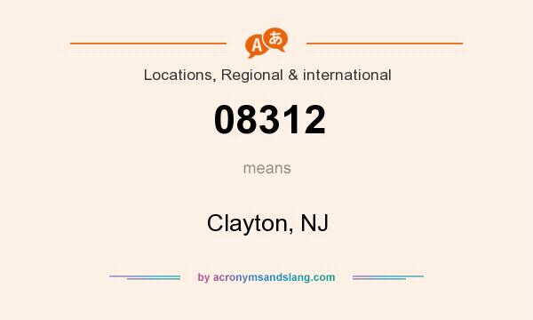 What does 08312 mean? It stands for Clayton, NJ