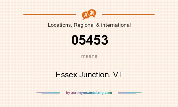 What does 05453 mean? It stands for Essex Junction, VT