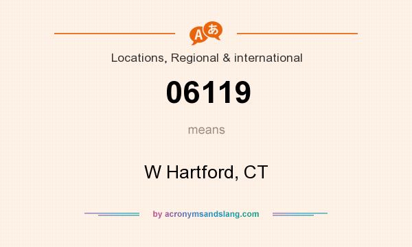 What does 06119 mean? It stands for W Hartford, CT