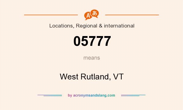 What does 05777 mean? It stands for West Rutland, VT