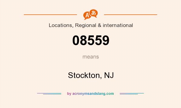 What does 08559 mean? It stands for Stockton, NJ