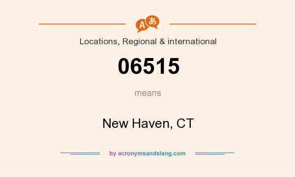 What does 06515 mean? It stands for New Haven, CT