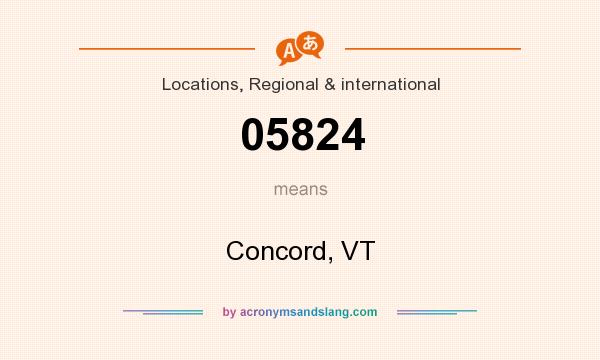 What does 05824 mean? It stands for Concord, VT