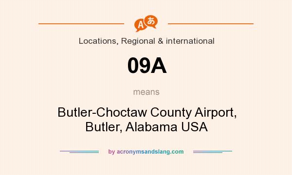 What does 09A mean? It stands for Butler-Choctaw County Airport, Butler, Alabama USA