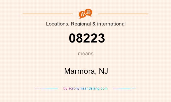 What does 08223 mean? It stands for Marmora, NJ