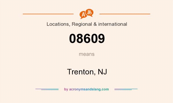 What does 08609 mean? It stands for Trenton, NJ