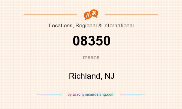 What does 08350 mean? It stands for Richland, NJ