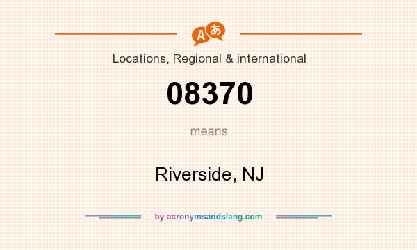 What does 08370 mean? It stands for Riverside, NJ