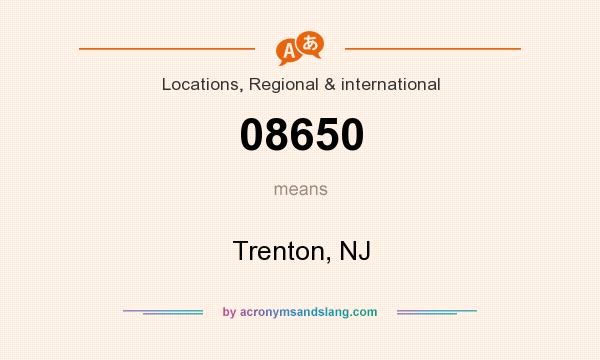 What does 08650 mean? It stands for Trenton, NJ