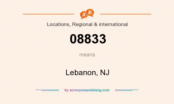 What does 08833 mean? It stands for Lebanon, NJ