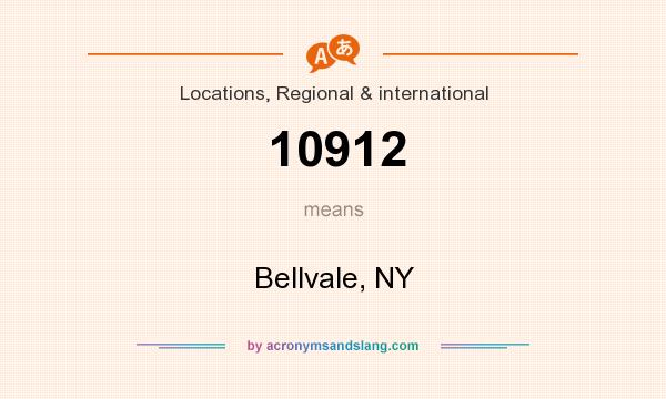 What does 10912 mean? It stands for Bellvale, NY