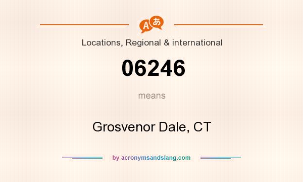 What does 06246 mean? It stands for Grosvenor Dale, CT