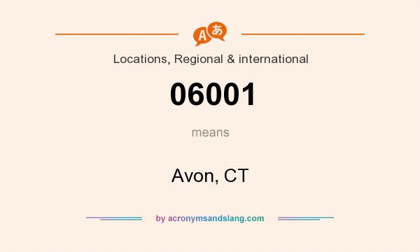 What does 06001 mean? It stands for Avon, CT