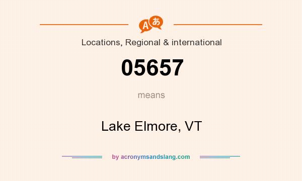 What does 05657 mean? It stands for Lake Elmore, VT