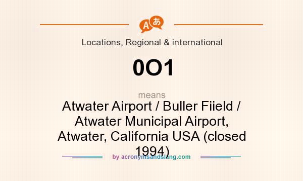 What does 0O1 mean? It stands for Atwater Airport / Buller Fiield / Atwater Municipal Airport, Atwater, California USA (closed 1994)