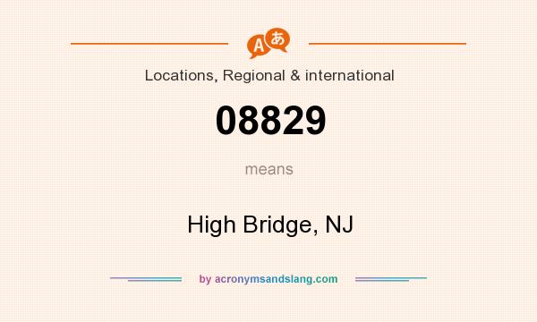 What does 08829 mean? It stands for High Bridge, NJ