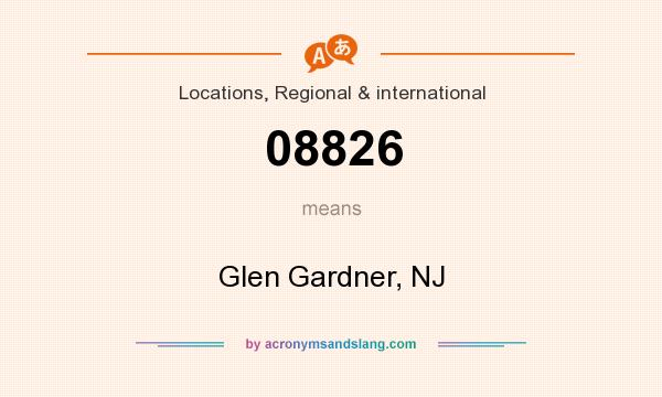 What does 08826 mean? It stands for Glen Gardner, NJ
