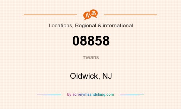 What does 08858 mean? It stands for Oldwick, NJ