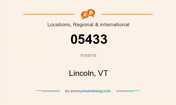 What does 05433 mean? It stands for Lincoln, VT