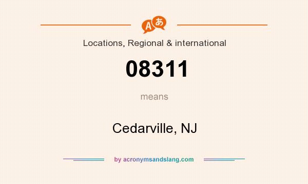 What does 08311 mean? It stands for Cedarville, NJ