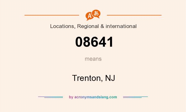 What does 08641 mean? It stands for Trenton, NJ