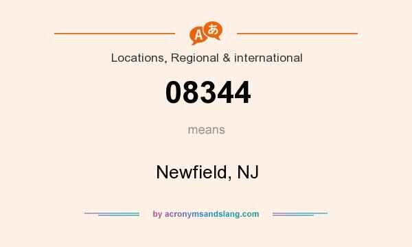 What does 08344 mean? It stands for Newfield, NJ