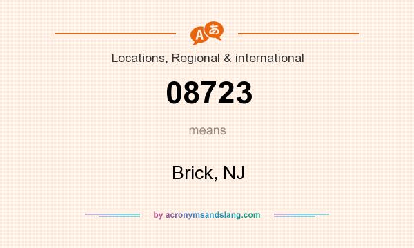 What does 08723 mean? It stands for Brick, NJ