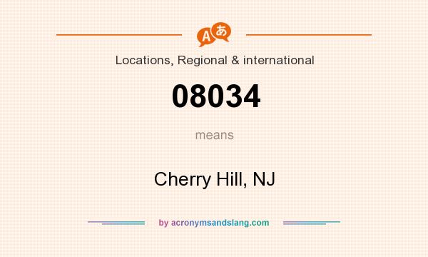 What does 08034 mean? It stands for Cherry Hill, NJ