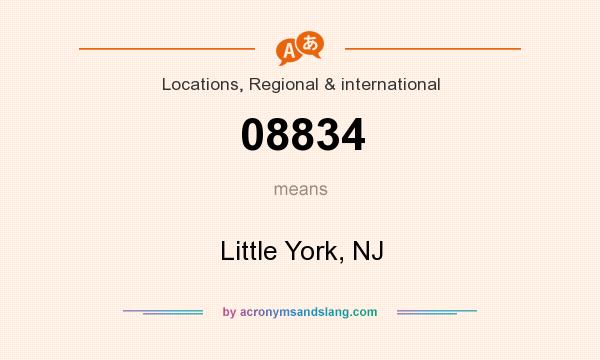 What does 08834 mean? It stands for Little York, NJ