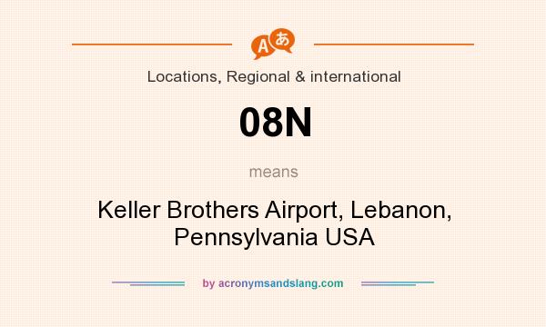 What does 08N mean? It stands for Keller Brothers Airport, Lebanon, Pennsylvania USA