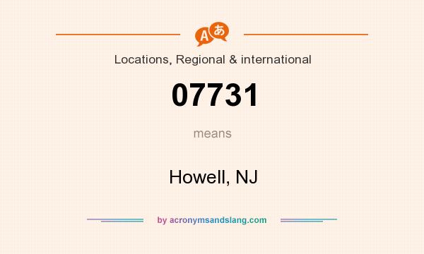 What does 07731 mean? It stands for Howell, NJ