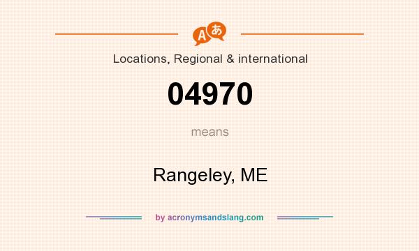 What does 04970 mean? It stands for Rangeley, ME