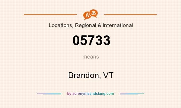 What does 05733 mean? It stands for Brandon, VT