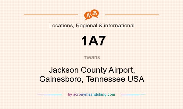 What does 1A7 mean? It stands for Jackson County Airport, Gainesboro, Tennessee USA