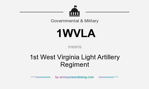 What does 1WVLA mean? It stands for 1st West Virginia Light Artillery Regiment